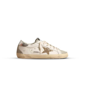 Golden Goose Super-Star Leather Sneakers | White And Gold