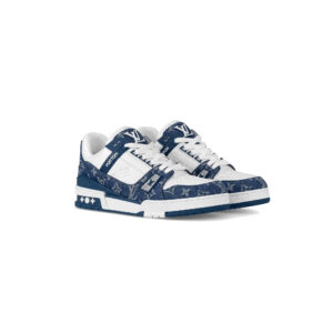 Louis Vuitton LV Trainer Sneakers – Blue / White Monogra