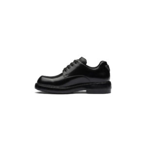 Prada Brushed Leather Oxford – Black