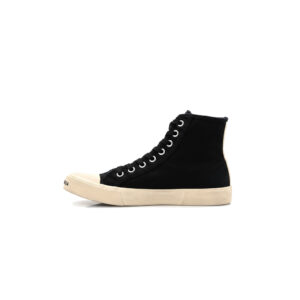Balenciaga High-Top Canvas Sneakers – Black / Cream Sole