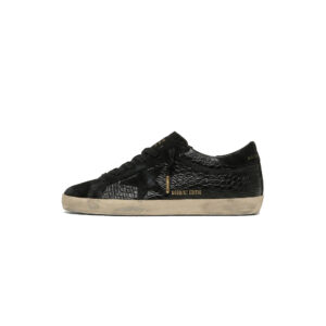 Golden Goose Limited Edition Sneaker – Black Croc Embossed
