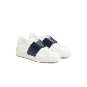 Valentino Open Sneaker – White Navy Band