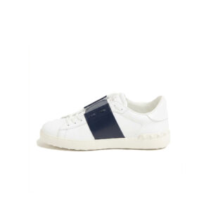Valentino Open Sneaker – White Navy Band