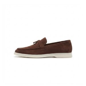 Loro Piana Summer Walk Loafer in Suede – Chocolate