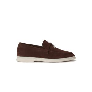 Loro Piana Summer Walk Loafer in Suede – Chocolate