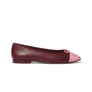 Chanel Classic Ballerinas – Burgundy & Pink Patent Leather