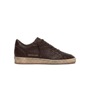 Golden Goose Ball Star in dark brown leather with tone-on-tone leather star