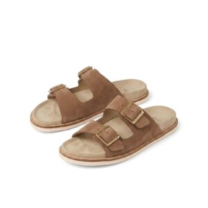 BRUNELLO CUCINELLI Suede Double-Strap Sandals