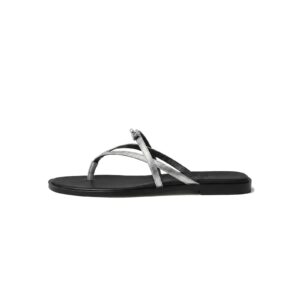 Hermès Corfou Sandal – Silver & Black