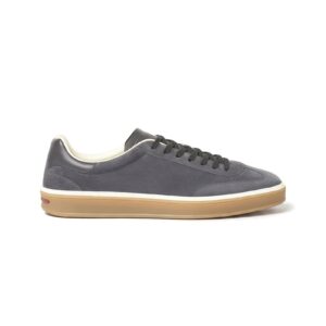 Loro Piana Tennis Walk Sneaker Suede Calf Split Obsidian Grey