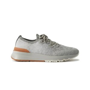 BRUNELLO CUCINELLI Cotton sneakers in grey