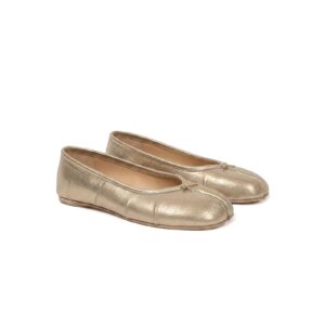 Maison Margiela Tabi Ballerina Flats – Metallic Gold